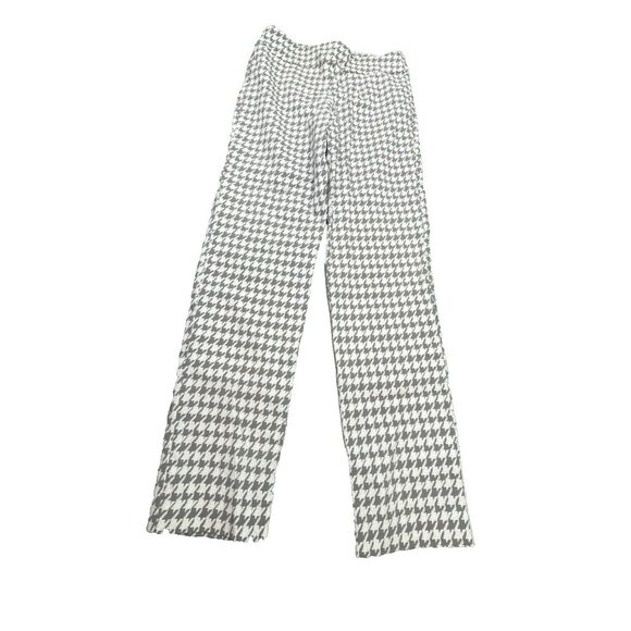Krazy Larry Women’s Size 8 Pull On Ankle Pants Mini Houndstoth Stretch - Picture 1 of 12